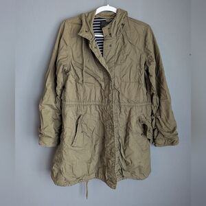 J.crew women 's Army green fall jacket size small 20x31 x32